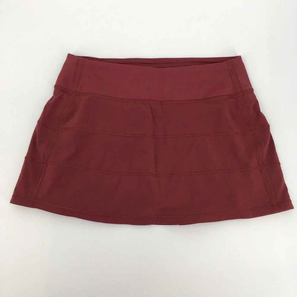 Lululemon Pace Rival Skirt Skort Sz 4 Mulled Wine Maroon Pickleball Tennis Run